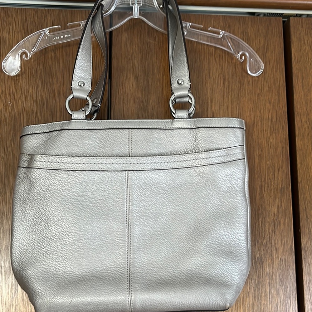 Coach silver purse